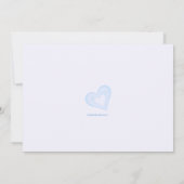 ハートのモンタージュの青の招待状 招待状 (裏面)