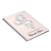 ハートのユニコーンマジック直感的リーディング ピンク ノートブック (右側)