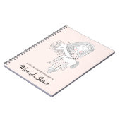 ハートのユニコーンマジック直感的リーディング ピンク ノートブック (左側)