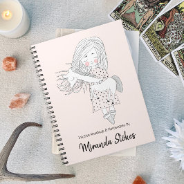 ハートのユニコーン マジック 直感的なリーディング ピンク ノートブック