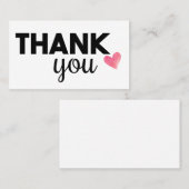 ハートのユニークな名刺ありがとう 名刺 (正面/裏面)