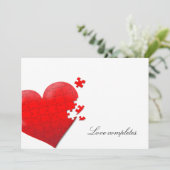 ハートのラジコンジグソーパズルの招待状 招待状 (スタンド正面)