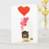 ハートのラット カード (黄色い花)