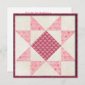 ハートのラブキルト 招待状 (正面/裏面)