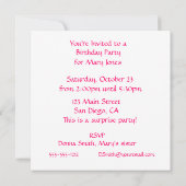 ハートのラブキルト 招待状 (裏面)