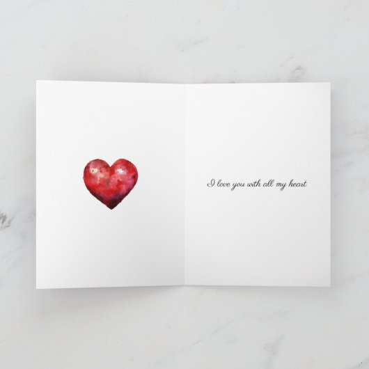 ハートのラブ カード (内部)