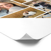 ハートのラブ フォト コラージュ オーダーメイド ポスター (角)