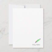 ハートのラベル付きレディバグの結婚式お知らせカード 招待状 (裏面)