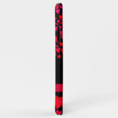 ハートのリボンのiPodの猛烈なピンク及び黒い一流の箱 Case-Mate iPhoneケース (裏面/右)