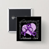 ハートのリボン-ループスの認識度 缶バッジ (正面&裏面)