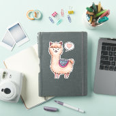 ハートのリャマ シール (iPadカバー)