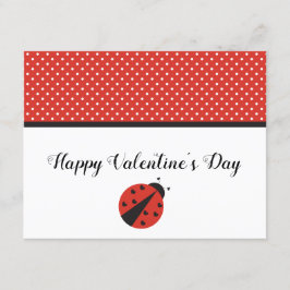 ハートのレディバグ バレンタインデーのカード 招待状