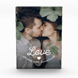 ハートのレトロの文字|愛 フォトブロック