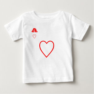 ハートのワイシャツのエース ベビーTシャツ