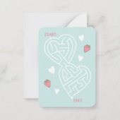 ハートのワッフルの教室バレンタイン ノートカード (裏面)