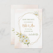 ハートのワンポイント！ダイジー Save the Date カード (正面/裏面)