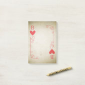 ハートのヴィンテージのエース ポストイット (デスク上)