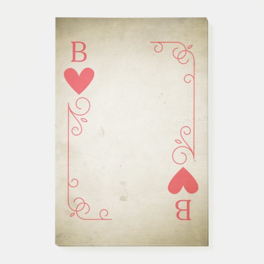 ハートのヴィンテージのエース ポストイット (正面)