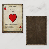 ハートのヴィンテージのエース 名刺 (正面/裏面)