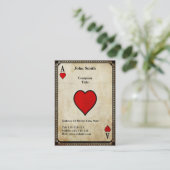 ハートのヴィンテージのエース 名刺 (スタンド正面)