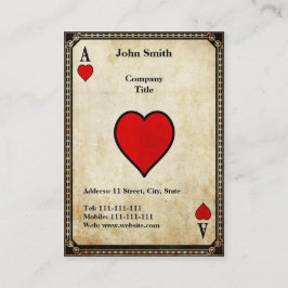 ハートのヴィンテージのエース 名刺