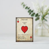 ハートのヴィンテージのエース 名刺 (スタンド正面)