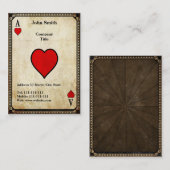 ハートのヴィンテージのエース 名刺 (正面/裏面)