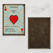 ハートのヴィンテージのエース 名刺 (正面/裏面)