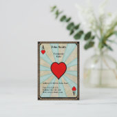 ハートのヴィンテージのエース 名刺 (スタンド正面)