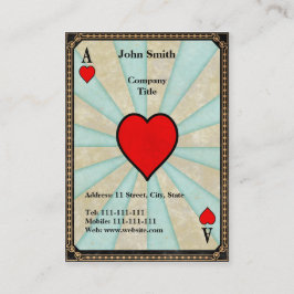 ハートのヴィンテージのエース 名刺