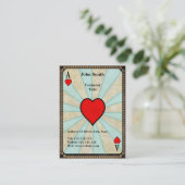 ハートのヴィンテージのエース 名刺 (スタンド正面)