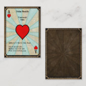 ハートのヴィンテージのエース 名刺 (正面/裏面)