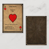 ハートのヴィンテージのエース 名刺 (正面/裏面)