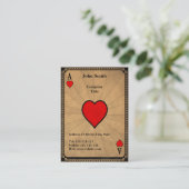 ハートのヴィンテージのエース 名刺 (スタンド正面)