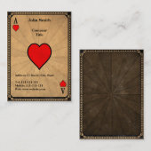 ハートのヴィンテージのエース 名刺 (正面/裏面)