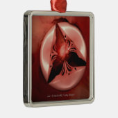 ハートの三尖弁の眺めの上で閉めて下さい メタルオーナメント (右)