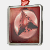 ハートの三尖弁の眺めの上で閉めて下さい メタルオーナメント (左)