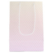 ハートの上のウエディングステッキーフィギュアの女の子 ミディアムペーパーバッグ (裏面)