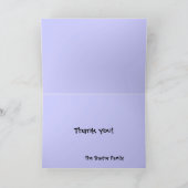 ハートの下でトラクターにキスする サンキューカード (内部)