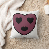 ハートの不満顔 クッション (ブランケット)
