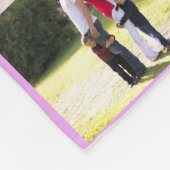 ハートの中に愛の言葉を込めたフリース 7枚の写真 フリースブランケット (角)