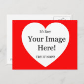 ハートの中のあなたのイメージ ポストカード (正面/裏面)