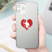 ハートの中のキューピッド シール (スマートフォン)