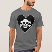 ハートの中のドクロ Tシャツ (正面)