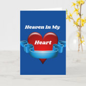 ハートの中の天国 グリーティングカード (黄色い花)