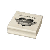 ハートの中の天国 木製のゴムスタンプ ラバースタンプ (スタンプ)