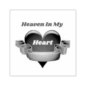 ハートの中の天国 木製のゴムスタンプ ラバースタンプ (インプリント)