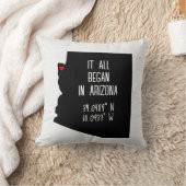 ハートの付いたアリゾナ州のGPS座標 クッション (ブランケット)