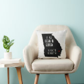 ハートの付いたジョージア州のGPS座標 クッション (椅子)