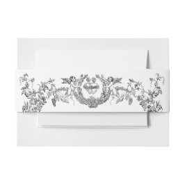 ハートの付いたビンテージ バロック ロココ ボーダー 招待状ベリーバンド